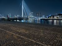 Nighttime in Amsterdam: Cityscape with Lit Streets