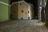 Nighttime Architecture in a Suburban Neighborhood