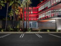 Nighttime View of Asphalt Road in Los Angeles
