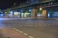 Nighttime in Berlin: Bridge and City Lights