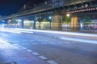 Nighttime in Berlin: Bridge and City Lights