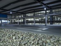 Nighttime in Berlin: A Steel Bridge and Modern Architecture