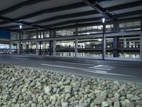 Nighttime in Berlin: A Steel Bridge and Modern Architecture