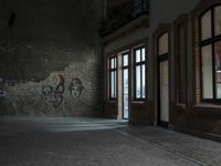 Nighttime Berlin Building Cobble Stone Streets