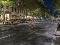 Nighttime in Berlin: City Streets Illuminated