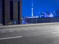 Nighttime in Berlin: Cityscape Illuminated by Artificial Light