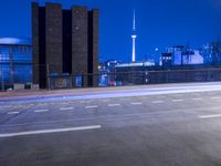 Nighttime in Berlin: Cityscape Illuminated by Artificial Light