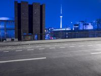 Nighttime in Berlin: Cityscape Illuminated by Artificial Light
