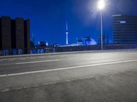 Nighttime in Berlin: Cityscape Illuminated by Artificial Light