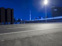 Nighttime in Berlin: Cityscape Illuminated by Artificial Light