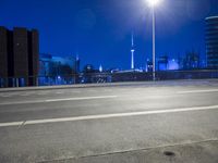Nighttime in Berlin: Cityscape Illuminated by Artificial Light