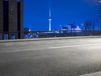 Nighttime in Berlin: Cityscape Illuminated by Artificial Light