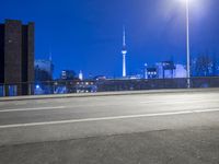 Nighttime in Berlin: Cityscape Illuminated by Artificial Light