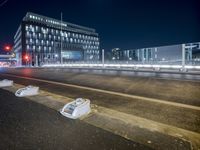 Nighttime in Berlin: Cityscape, Bridge, and Lights