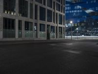 Nighttime in Berlin: Cityscape with Illuminated Buildings