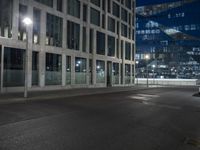 Nighttime in Berlin: Cityscape with Illuminated Buildings