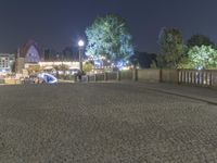 Nighttime Berlin Cobblestone Streets, Europe 001