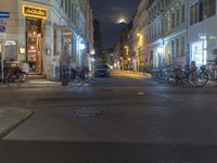 Nighttime in Berlin, Germany: City Street Illuminated