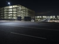 Nighttime in Berlin, Germany: Modern Architecture