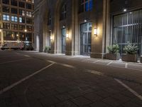 Nighttime in Berlin: Street Lights and Architecture