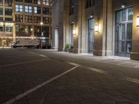 Nighttime in Berlin: Street Lights and Architecture