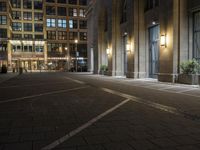 Nighttime in Berlin: Street Lights and Architecture