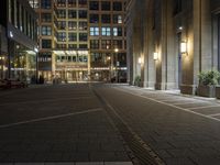 Nighttime in Berlin: Street Lights and Architecture