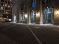 Nighttime in Berlin: Street Lights and Architecture