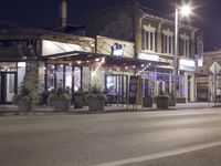 Nighttime Chicago City Streets in a Mixed Use Neighborhood - 001