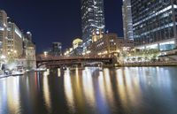 Nighttime Chicago: A Cityscape in Illinois