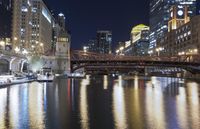 Nighttime Chicago: A Cityscape in Illinois