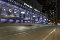 Nighttime in Chicago: Cityscape with Streaks of Light