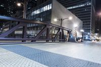 Nighttime in Chicago, Illinois: Cityscape Illuminated by Artificial Light