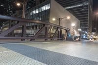 Nighttime in Chicago, Illinois: Cityscape Illuminated by Artificial Light