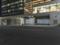 Nighttime City Architecture: Illuminated Roads