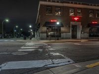 Nighttime City Architecture: A View of the Street