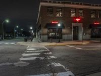 Nighttime City Architecture: A View of the Street