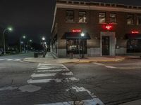 Nighttime City Architecture: A View of the Street