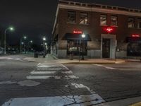 Nighttime City Architecture: A View of the Street