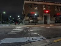 Nighttime City Architecture: A View of the Street