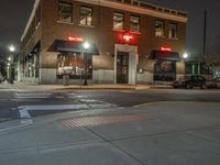 Nighttime City Road: A Glimpse of Architecture