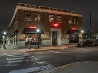 Nighttime City Road: A Glimpse of Architecture