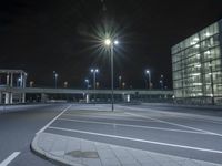 Nighttime City Road in Berlin, Germany