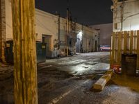 Nighttime City Street in Michigan, USA