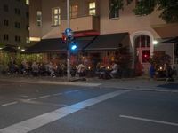 Nighttime Cityscape: Architecture and Road