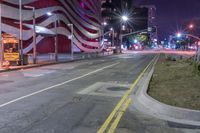 Nighttime Cityscape: Illuminated by Artificial Light