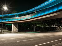 Nighttime Cityscape of California, USA with Bridge and Urban Infrastructure