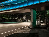 Nighttime Cityscape of California, USA with Bridge and Urban Infrastructure