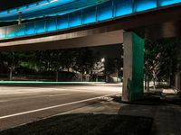 Nighttime Cityscape of California, USA with Bridge and Urban Infrastructure