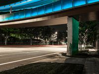 Nighttime Cityscape of California, USA with Bridge and Urban Infrastructure